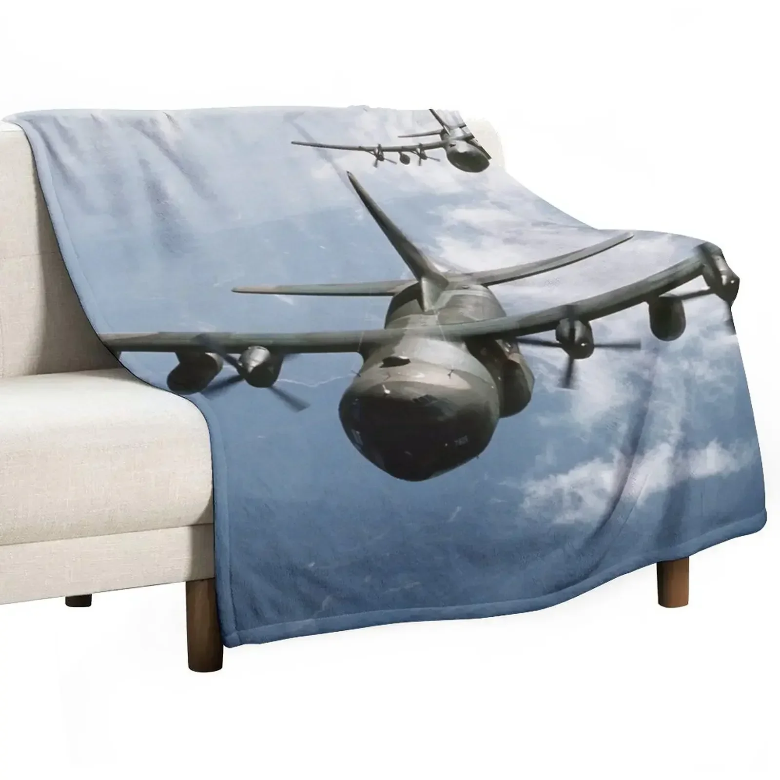 

AC-130 Military Planes Throw Blanket Hairys Retros Vintage Blankets