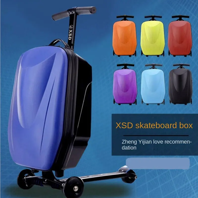 Multifunction Scooter Suitcase Adult Student Sports Mobility Rolling Luggage Password Cabin Suitcase 21 inch