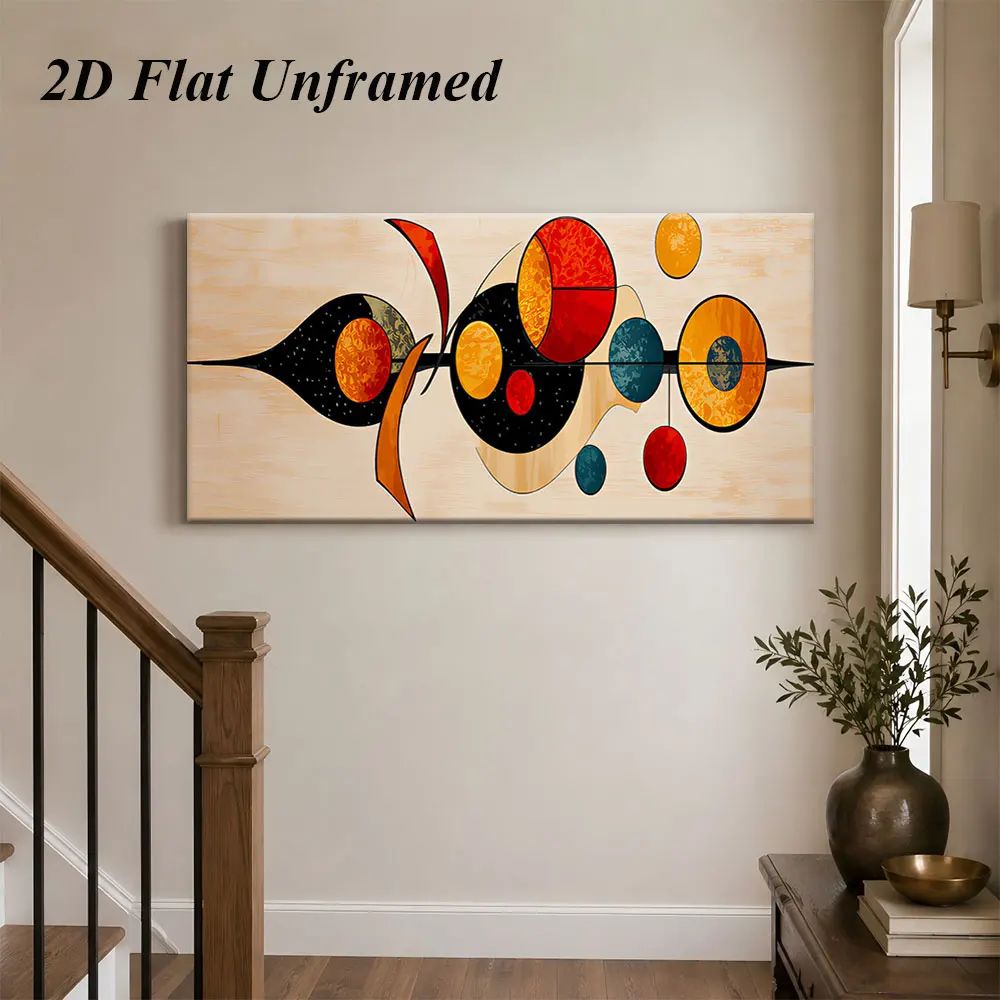 (1PC Unframe)1 modern abstract geometric art frameless decorative painting with creative simplicity and artistic sense 2D plane