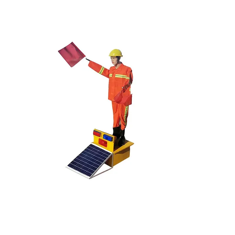 Solar simulation robot construction flash light flag waving commander high-speed maintenance sound and light traffic command