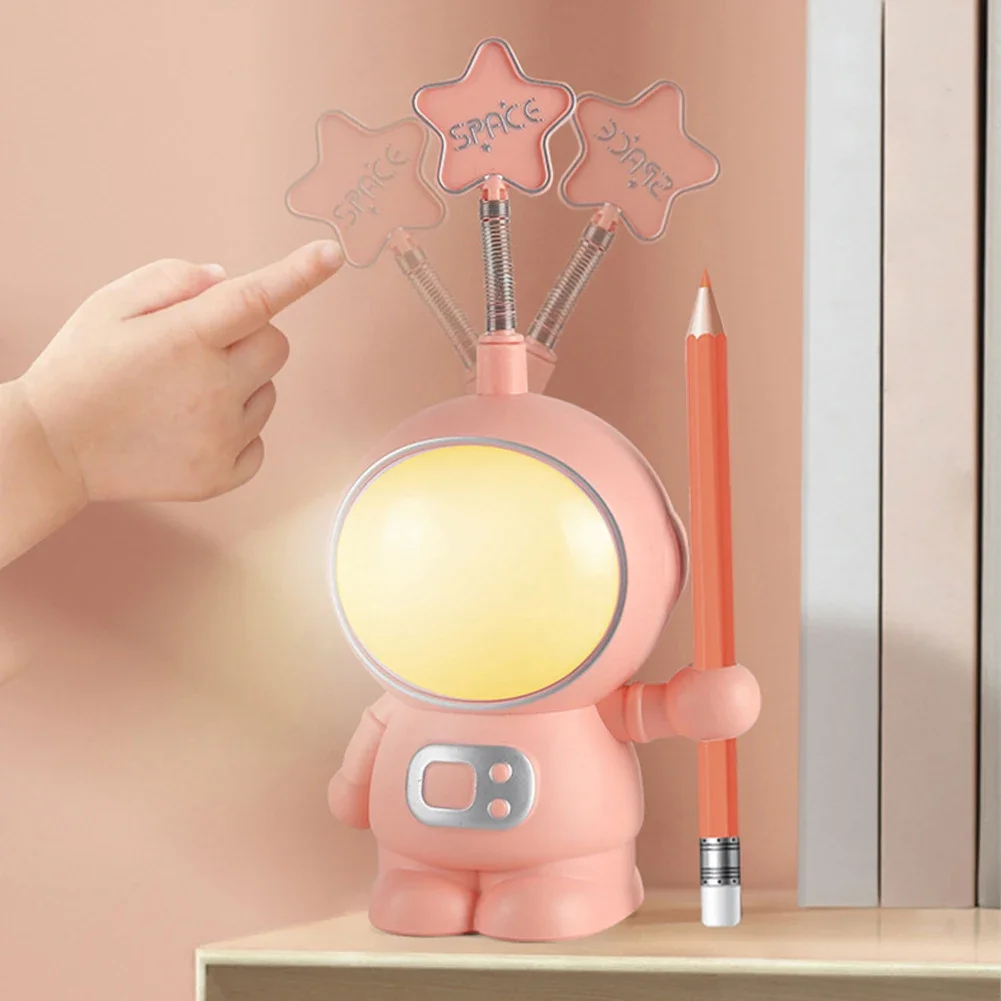 

LED Desktop Ornaments Lamp Student Reading Lamp With Pencil Sharpener USB Rechargeable Astronaut Lighting Decoration Book lamp