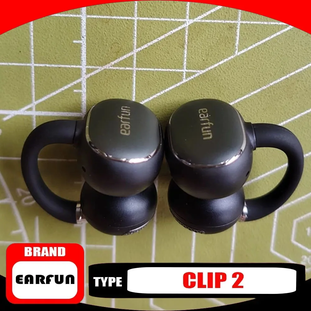 �couteurs sans fil EarFun Clip 2, Bluetooth, avec crochet d'oreille, �tanches IP55, longue autonomie, �couteurs ouverts pour le sport, confortables, cadeau