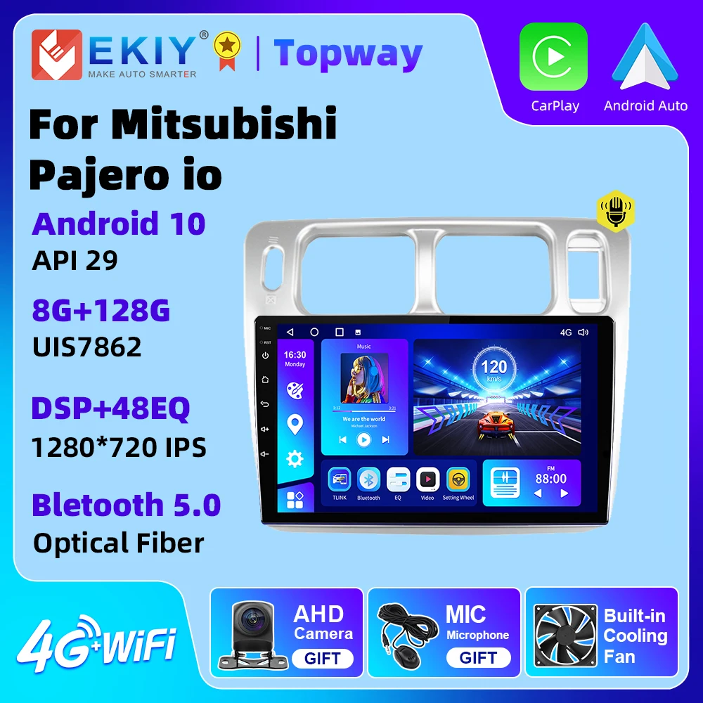 

EKIY Car Radio For Mitsubishi Pajero iO 1998-2007 Android 10 4G WIFI Android Auto Carplay GPS DSP Navigation No DVD Player