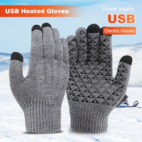 Electric Heated Gloves Winter Warm Gloves USB Touch Screen Gloves Motorcycle Snowboard Cycling Hand Warmer for Driving Skiing