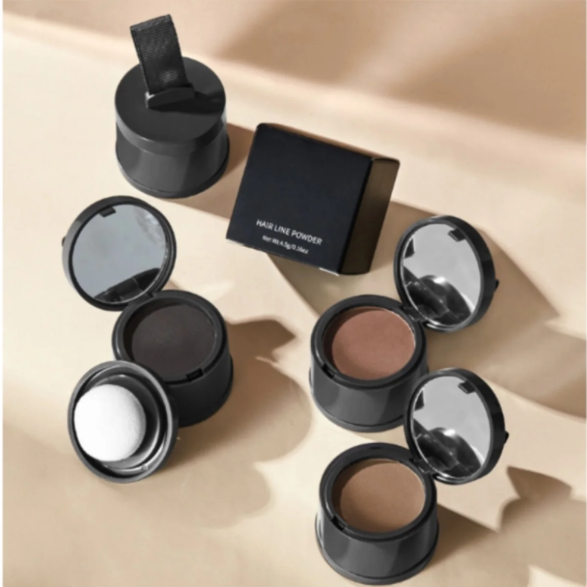 Portable Hair Fiber Powder Hairline Repair Filling Trimming Powder Waterproof Sweatproof Fill the forehead Hairline powder