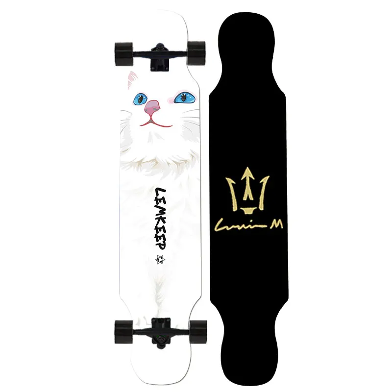 42 Inch Skateboard Longboard Double Rocker Outdoor Street Sports Custom Maple Complete Longboard