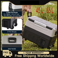 Portable Car Refrigerator - 35L, 45L, 55L Mini Fridge Freezer with Compressor Cooler, Perfect for Camping and Travel Expeditions
