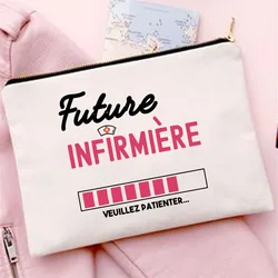 I Am A Top Nurse Print Makeup Bag Travel Neceser Toiletry Organizer Pouch Female Canvas Zipper Cosmetic Bags Best Gift for Nurse