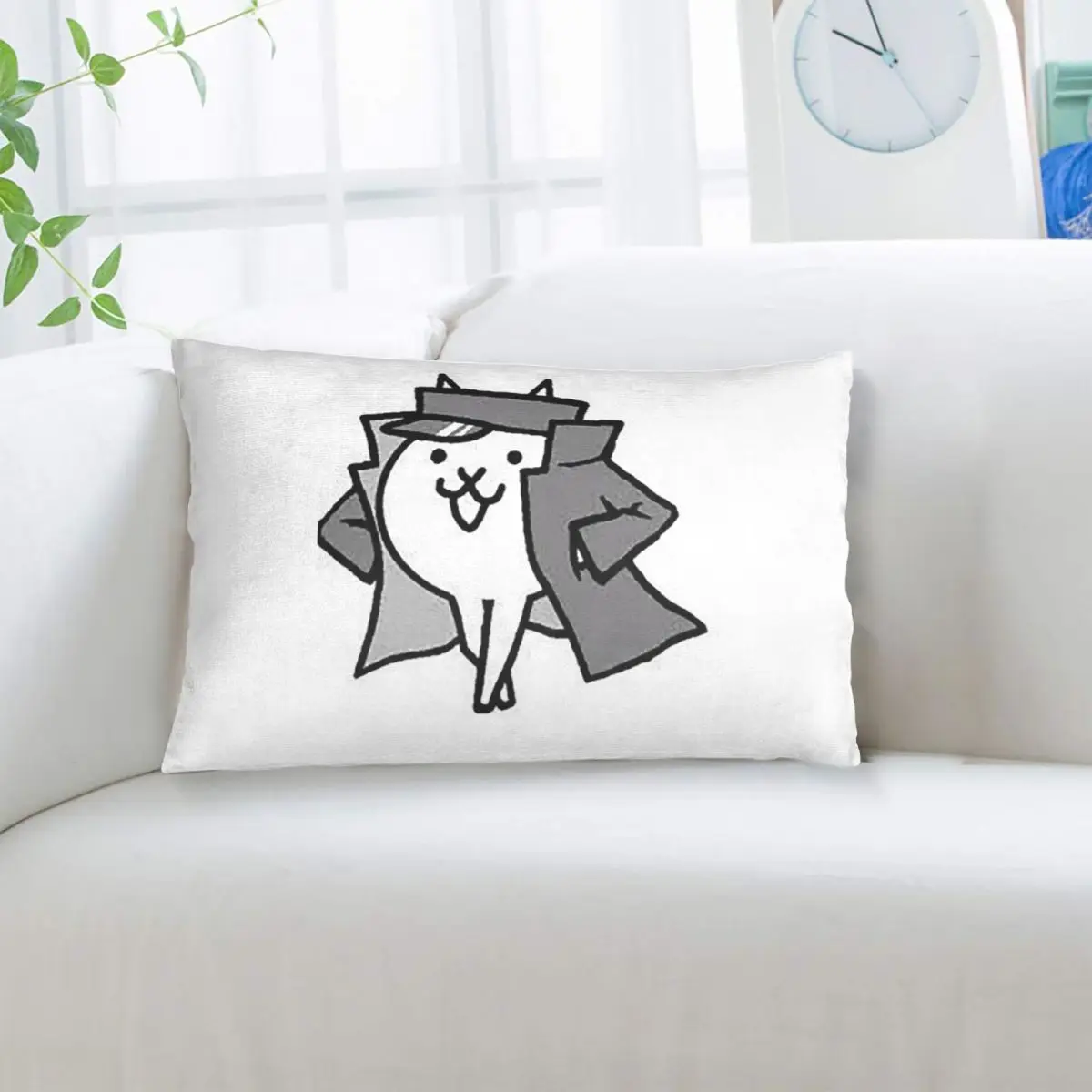 Gato Jotaro Battle Cats Rectangle Pillowcase Cushion Cover Decorative Bedroom Bed Home Comfort Throw Pillow