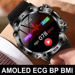 Reloj inteligente NAMOFOTO ECG, reloj de pulsera con ácido úrico y lípidos en sangre, rastreador de actividad/deporte, llamada Bluetooth, reloj inteligente de salud para hombres