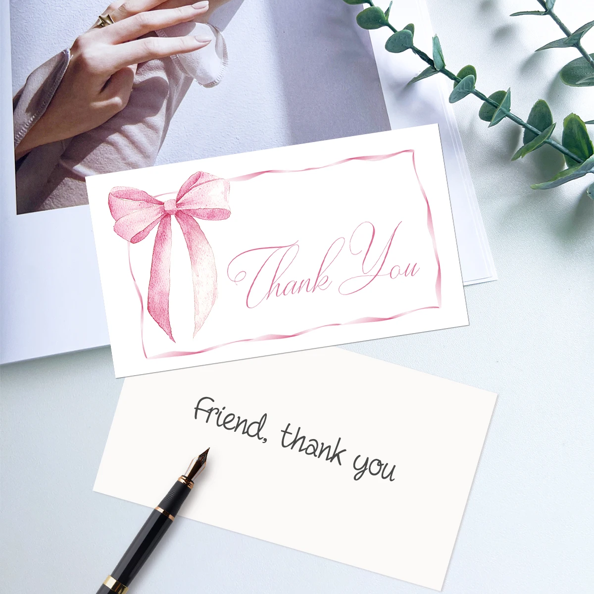50/100pcs Custom Cards Thank You Card Business Card Personalized Logo Packaging For Business Wedding Invitation Gifts Decor Card view 6