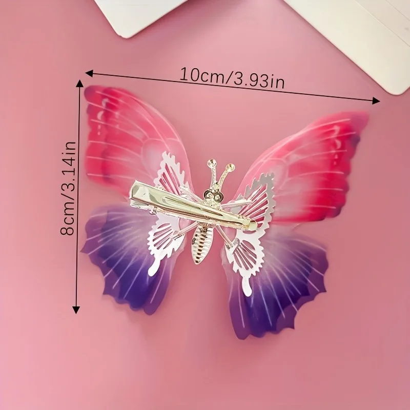 Glitter Butterfly Hair Clips Colorful Butterfly Hair Barrettes for Teens Women Children Girls Hair Accessories Party Decor