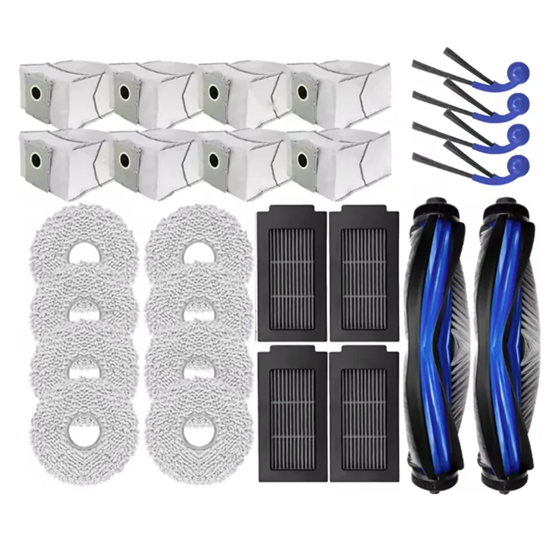 

【COUPON!】Vacuum Cleaner Spare Parts 26PCS For Ecovacs Deebot T30C Omni/T30C Pro Omni- Brush Filter Dust Bag Mop Cloth Included