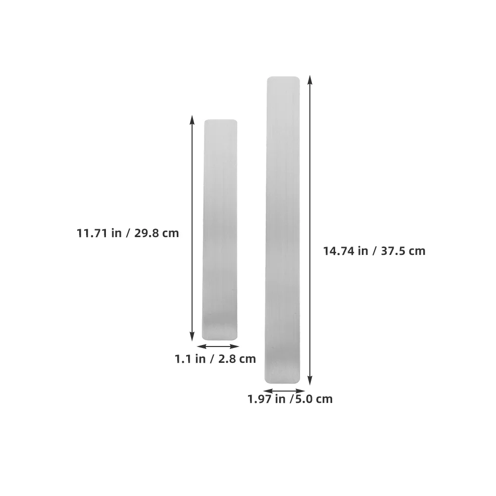 Tira de mensagem de parede de foto, 2 peças: fita de metal autoadesiva para ímãs, quadro de avisos de ferro, decoração de parede, placa de aviso de memorando