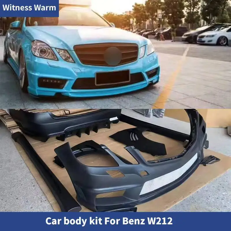 

W212 Комплект кузова автомобиля FRP Неокрашенный передний бампер Задний бампер Боковые юбки крыло для Mercedes Benz W212 E300 10-13
