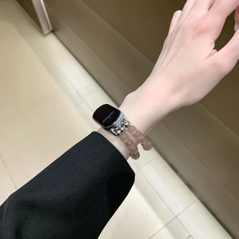 حزام لشاومي Mi Band 10 9 8 Pro موضة عين القط كريستال حزام الساعات ل Miband 8Pro 9 Pro مطرز سوار مرن معصمه #4