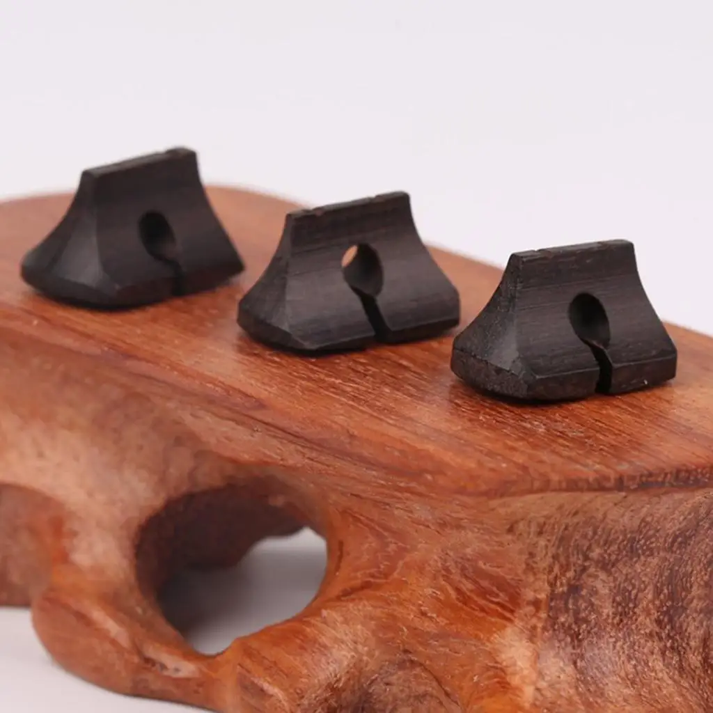 Puentes Erhu chinos de ébano, piezas de instrumentos musicales DIY, 2 piezas