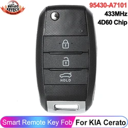 KEYECU p/n: muslimffcc ID: OKA-870T(YD-TP) aggiornato per KIA Cerato 2014 2015 2016 433MHz 4 d60 Chip Remote 3 Button Key Fob