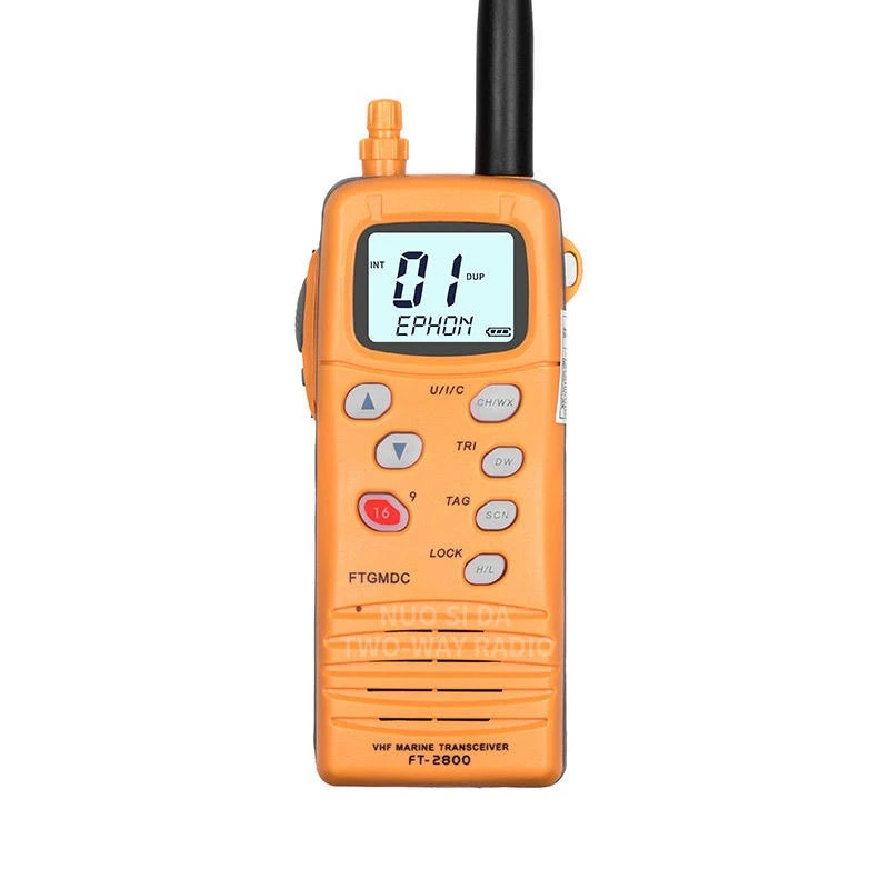 FT-2800 Marine VHF Liferaft Two-Way Radio with CCS Certification and Battery
