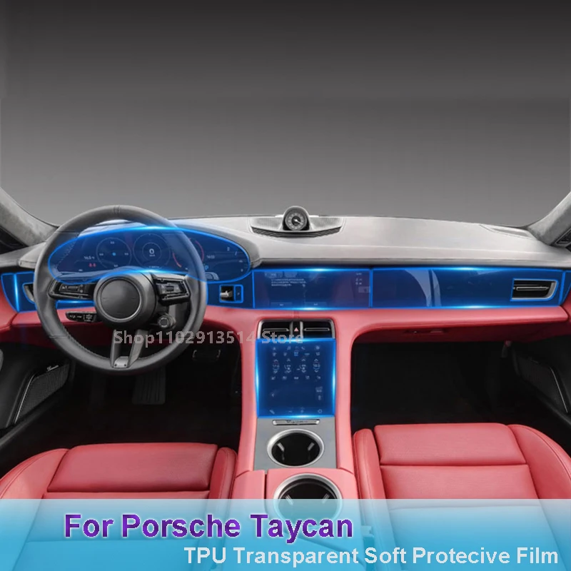 

For Porsche Taycan 2019-2022 Hybird Car GPS Navigation Film LCD Screen TPU Protective Protector Decoration Stickers