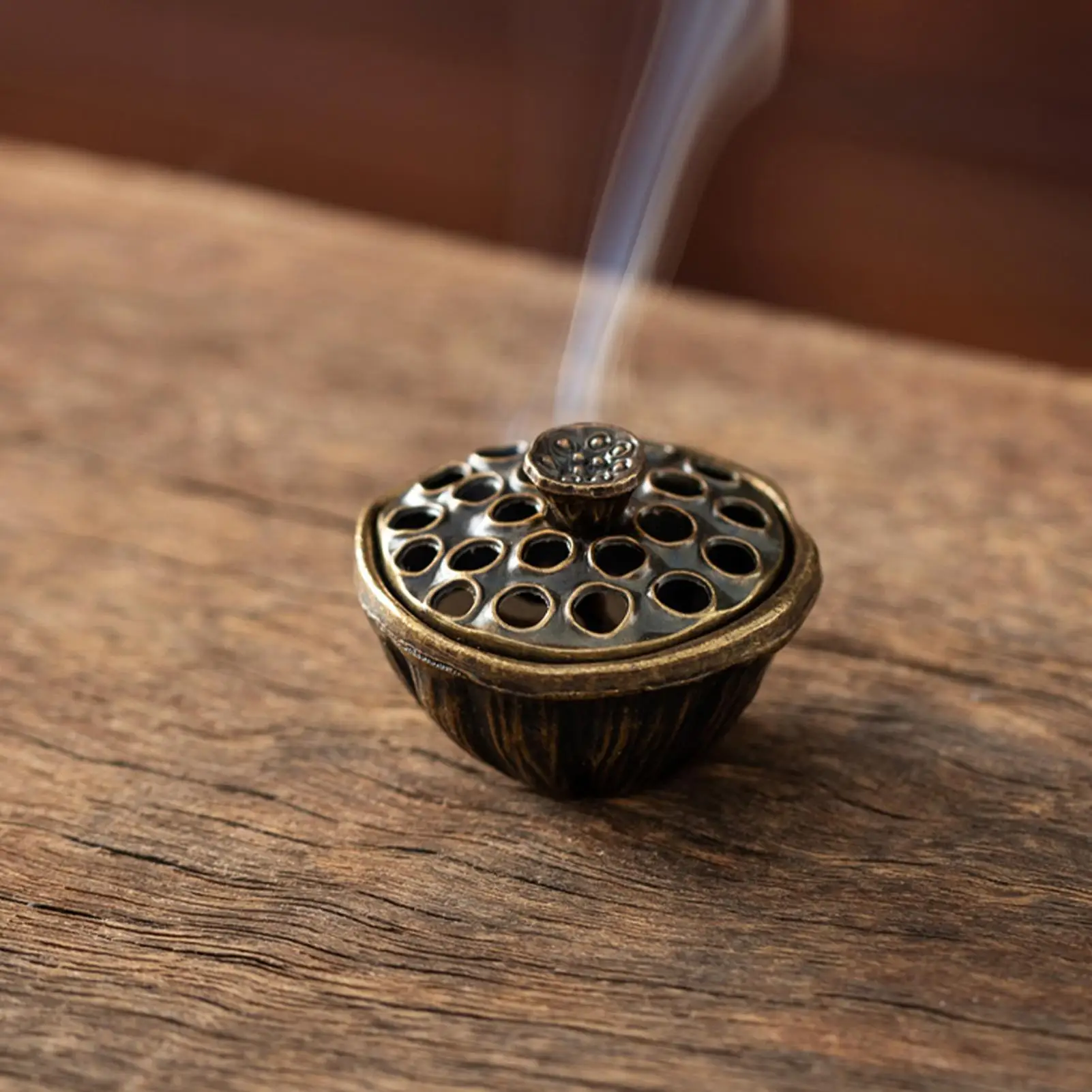 1 pçs suporte de cone de incenso de lótus mini asiático zen decoração lótus oco queimador de incenso para escritório em casa meditação presente