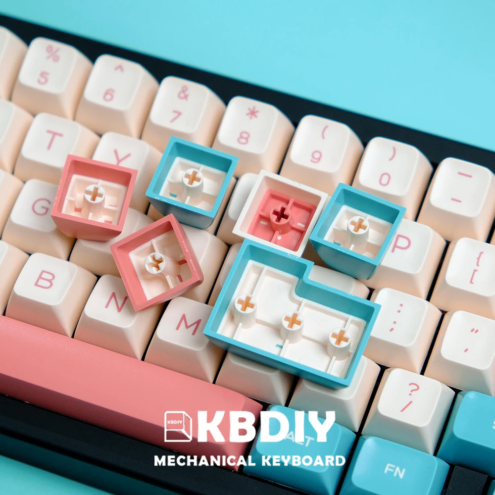 KBDiy SA Profile National Rhyme Keycaps for Mechanical Keyboard Keycap Custom Double Shot ISO PBT 161Key Caps for K500 GMK64