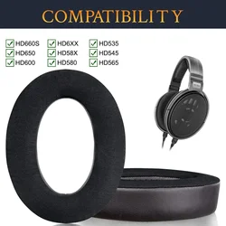 Cooling-Gel Earpads for Sennheiser HD650 HD660S HD600 HD580 HD565 HD545 HD535 Earphone Memory Foam Cover Earpads Headphone