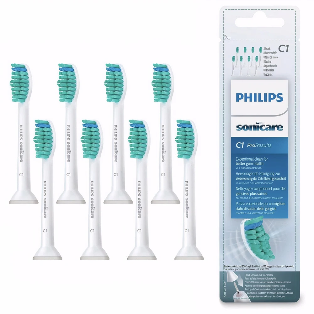 8 Pack White Toothbrush Brush Head Exceptional Clean Replacement Toothbrush Heads for Philips Sonicare C1 Pro Results