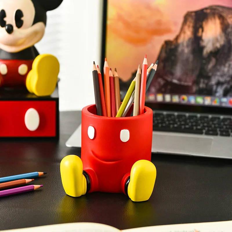 1 Piece Creative Mickey Pen Holder, Cute and Stylish Cartoon Desk Ornament, Large Capacity Stationery Organizer for Students and Office Use, Perfect for Valentine's Day, Christmas, or as a Gift. Ideal for Halloween, Thanksgiving, or Christmas Gifts, Also Suitable as a Giveaway, Student Gift, Birthday Gift, Holiday Gift, Classroom Prize