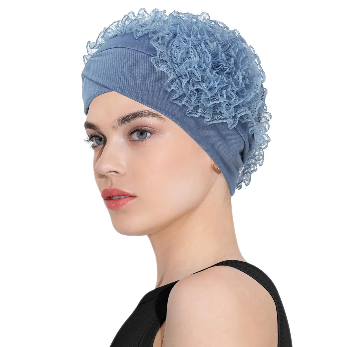 

Шляпа с крестом на лбу, мусульманский внутренний хиджаб, женский головной платок с цветком, тюрбан, капот, шапочки от выпадения волос, химиотерапия, банданы, Turbante Mujer