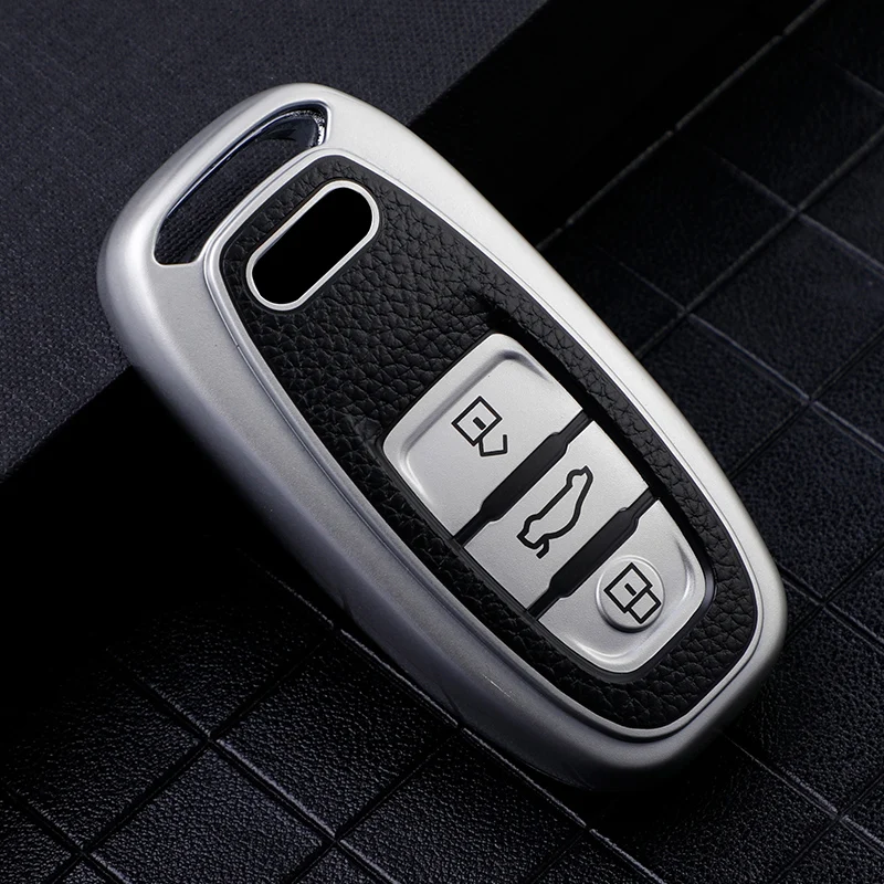 

New Leather TPU Car Key Case Cover Shell For Audi A1 A3 8V A4 B8 B9 A5 A6 C7 A7 A8 Q3 Q5 Q7 S4 S6 S7 S8 R8 TT Holder Accessories