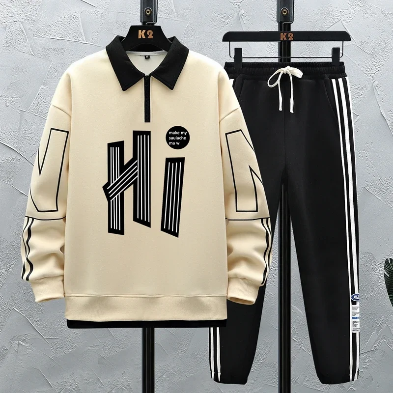 ملابس رجالية ربيعية أطقم رجالية غير رسمية ملابس رياضية سويت شيرت هوديس + ملابس رياضية قصيرة عداء ببطء ملابس رياضية عصرية للرجال Hombre #3