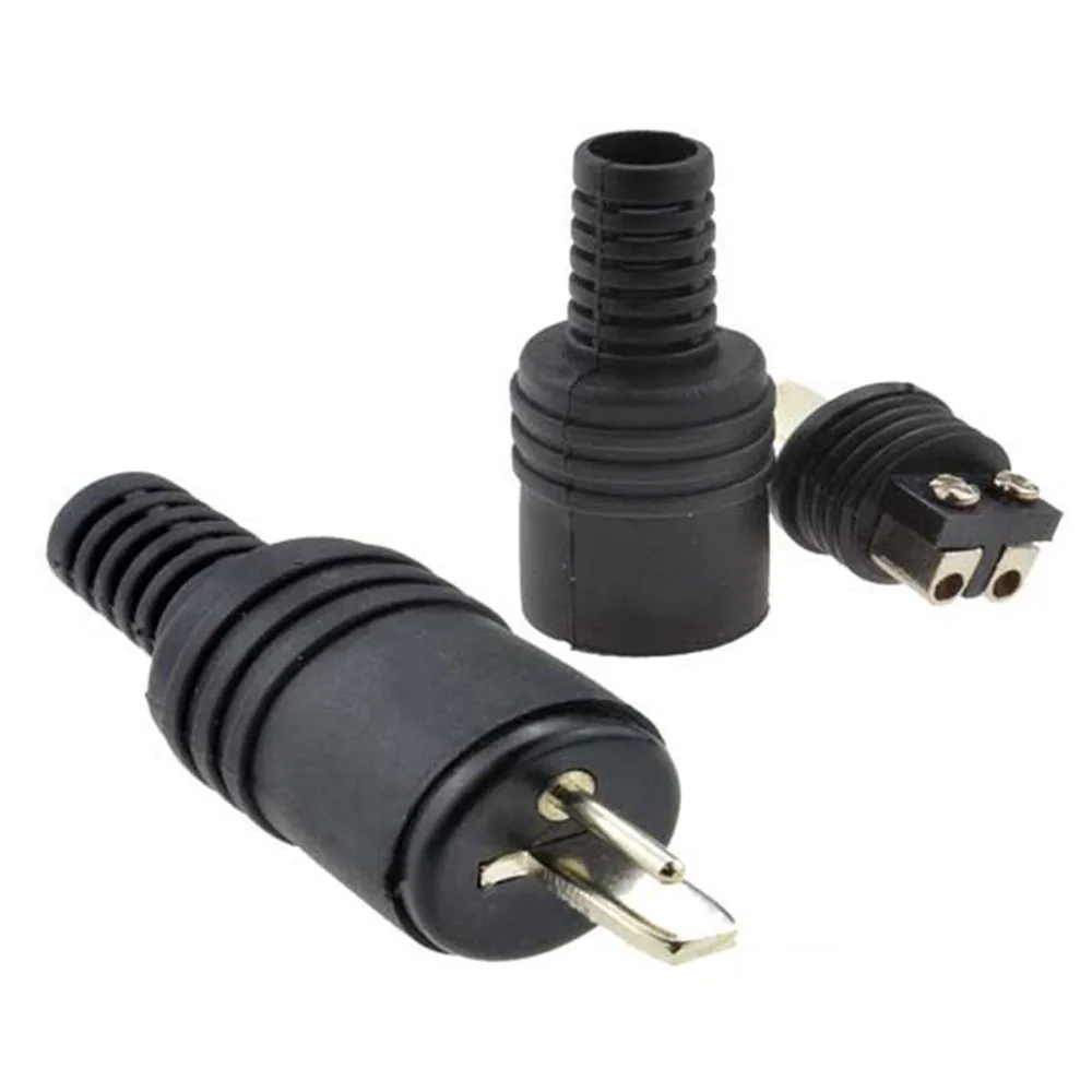 1pc 2 Pin Black DIN Plug Speaker And HiFi Connector Screw Terminals Connector Power Signal Plug Socket Adapters