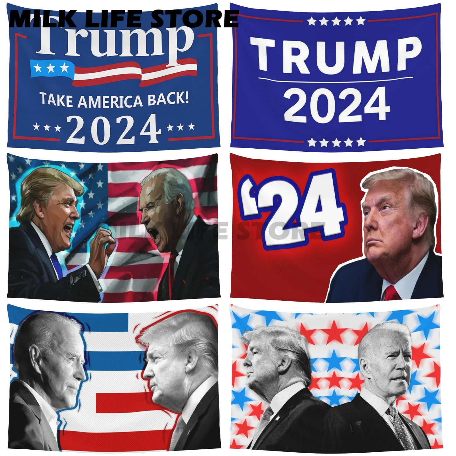 Double-sided 90X150CM Trump 2024 Flag Take America Back Trump Flag Room Decor Home Decor Outdoor Decor