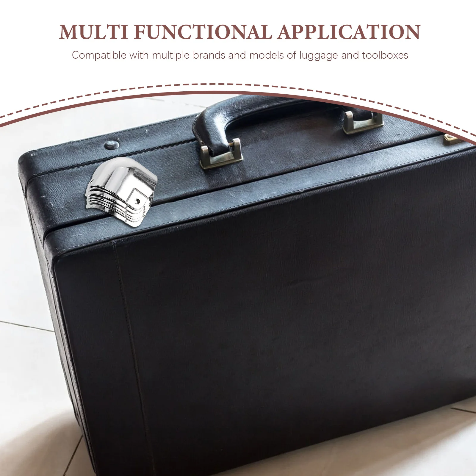 20 قطعة سبائك الألومنيوم ركن حامي حشوات للزوايا المعدنية لعلبة الأدوات حافة صندوق حماية درع جذع حافة السلامة يغطي