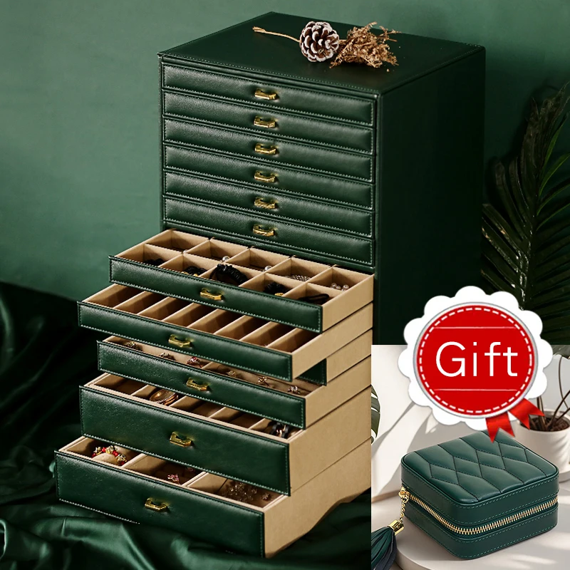 12-Layer Jewelry Storage Box Classical Large Jewelrry Organizer Jewelry Accessories Collection Display
