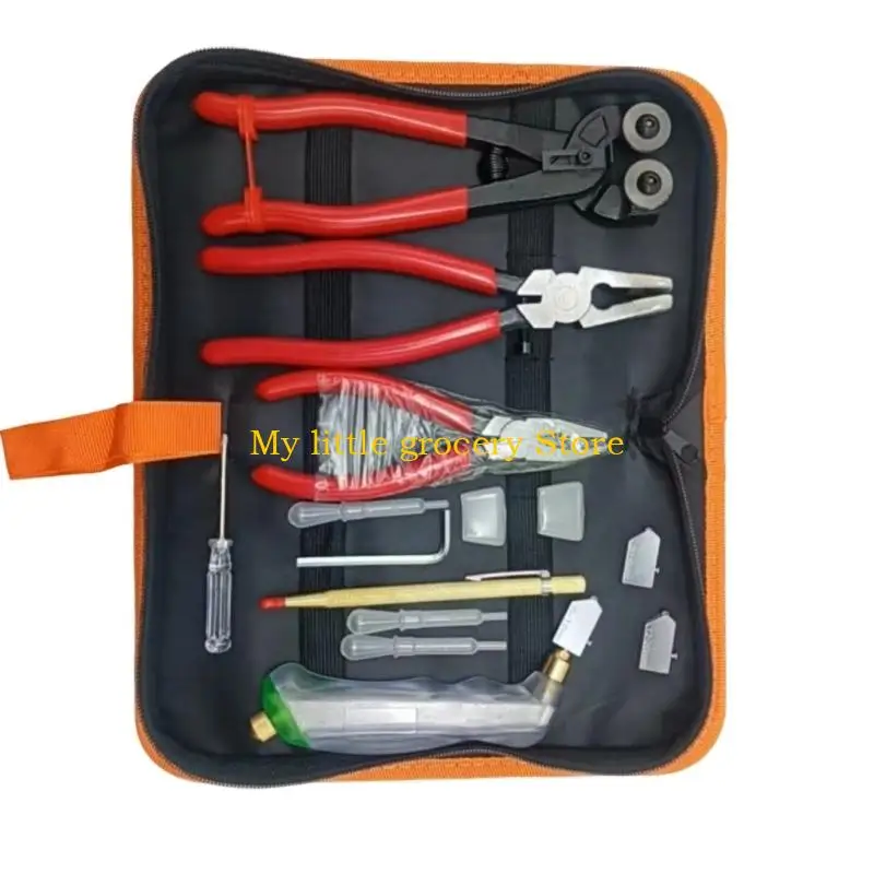 D5BD Multiple Attachments Craft Construction Glass Cutter and Trimming Plier Set Comprehensive Glass Working Cutter Tool Pack