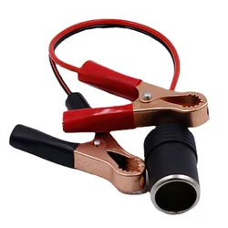 12V 50A Power Car Cigarette Lighter Female To Alligator Clip Extension Connector To Terminal Clip-on Battery Adapter Auto Socket