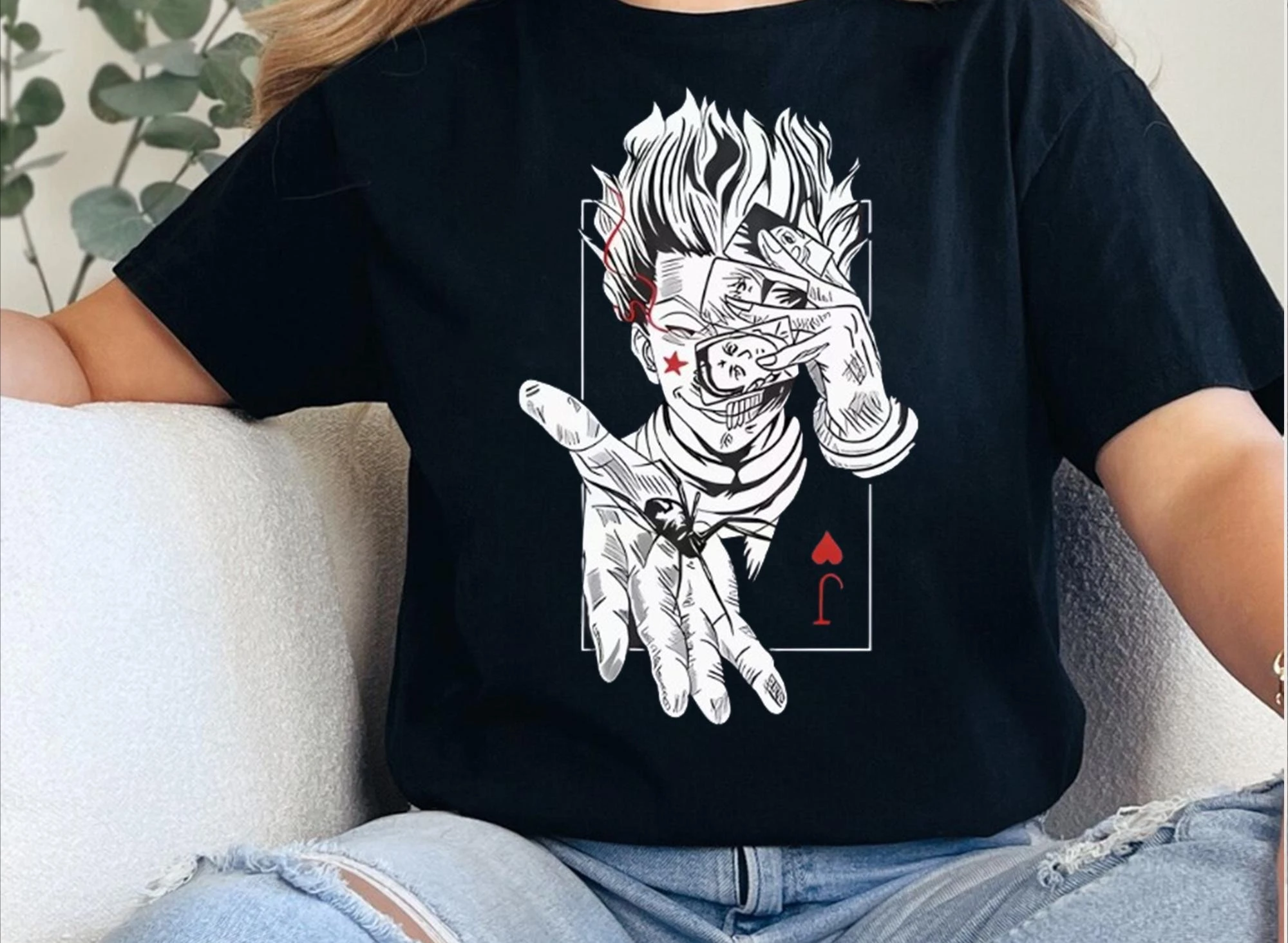 Phantom Magician Anime Shirt Villain Manga Graphic Tee Dark  2026 New Cotton Summer Tshirt for Men  and Women