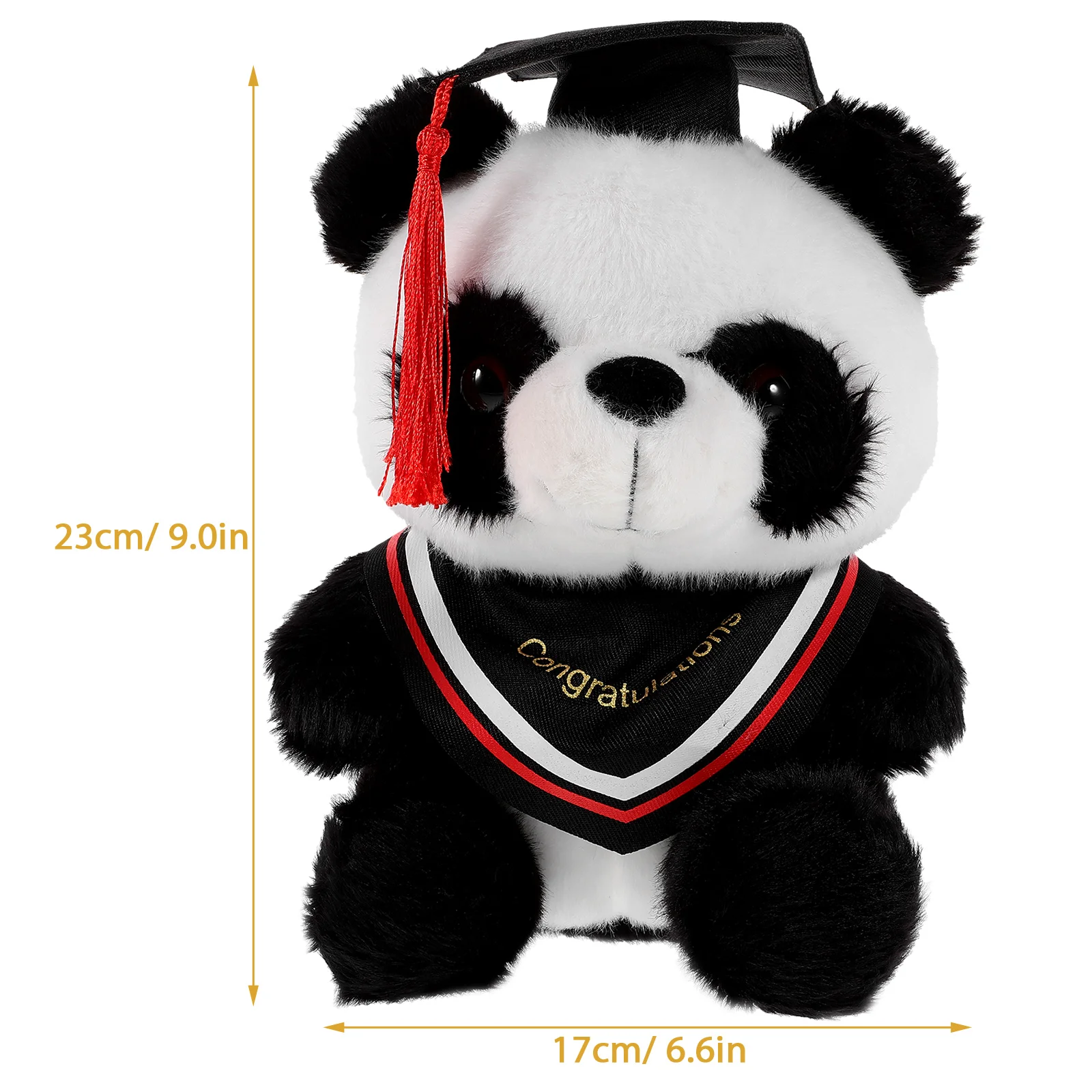 Doctor KrasnoPlush Figure Jouets avec casquette de graduation, AdTosCartoon, Cadeau d'animaux en peluche mignons