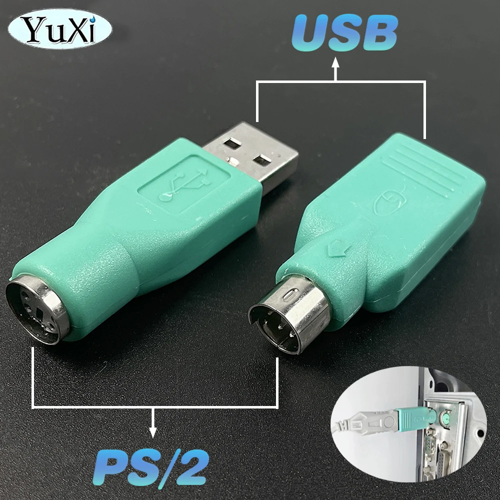 

1Pcs PS2 PS/2 Female to USB Male Adapter Converter for PC Laptop Keyboard Mouse Laptop Connect Replacement Accessories