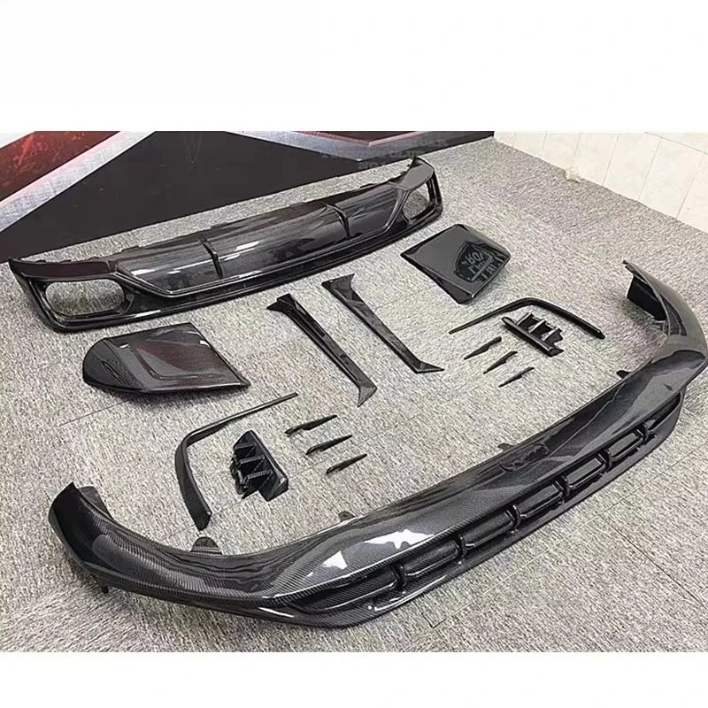 Q8 Carbon Fiber Body Kits Fit for AD Q8 to a Style Carbon Fiber Exterior Parts Add on Bumpers Front Lip Carbon Part for Q8