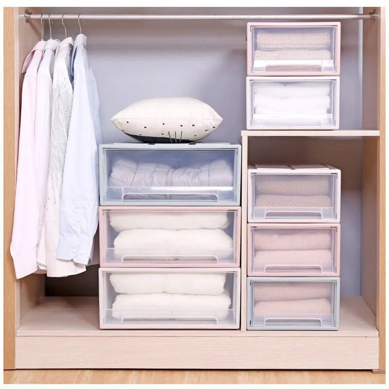 Drawer Storage Box, Wardrobe, Clothing Storage Box, Plastic Transparent Storage Box, Quilt Storage Box, Organizing Box