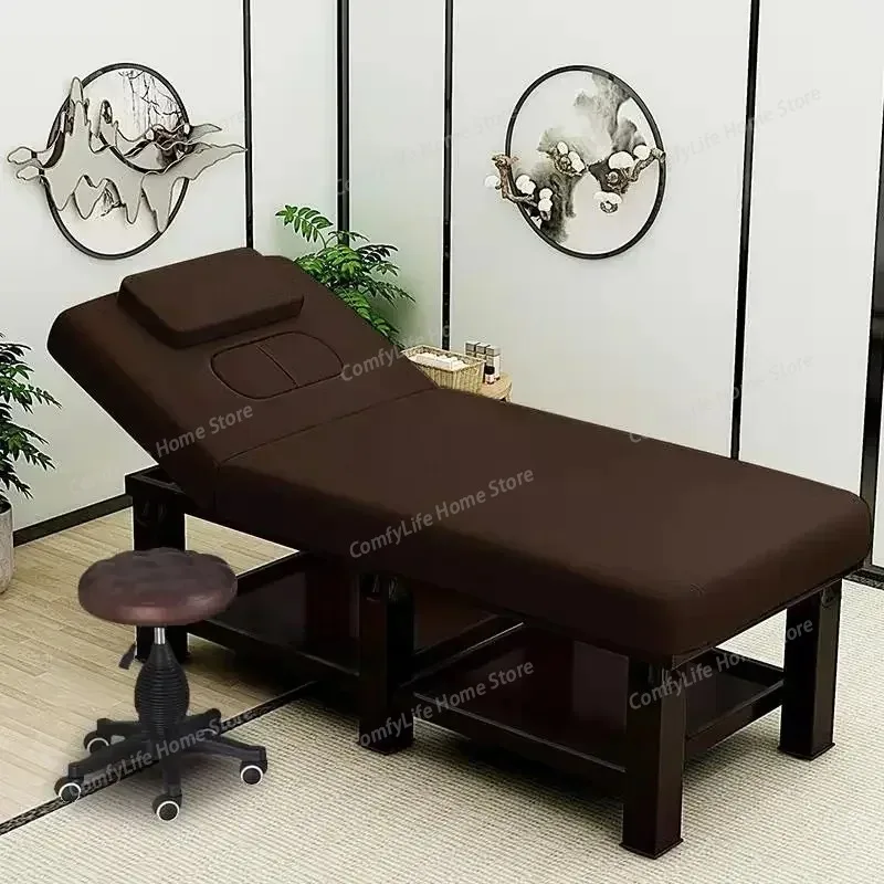 

Chiropractic Massage Equipment Lit Pliant Tattoo Pedicure Stool Professional Beauty Beds Salon Thai Folding Chair Pilates