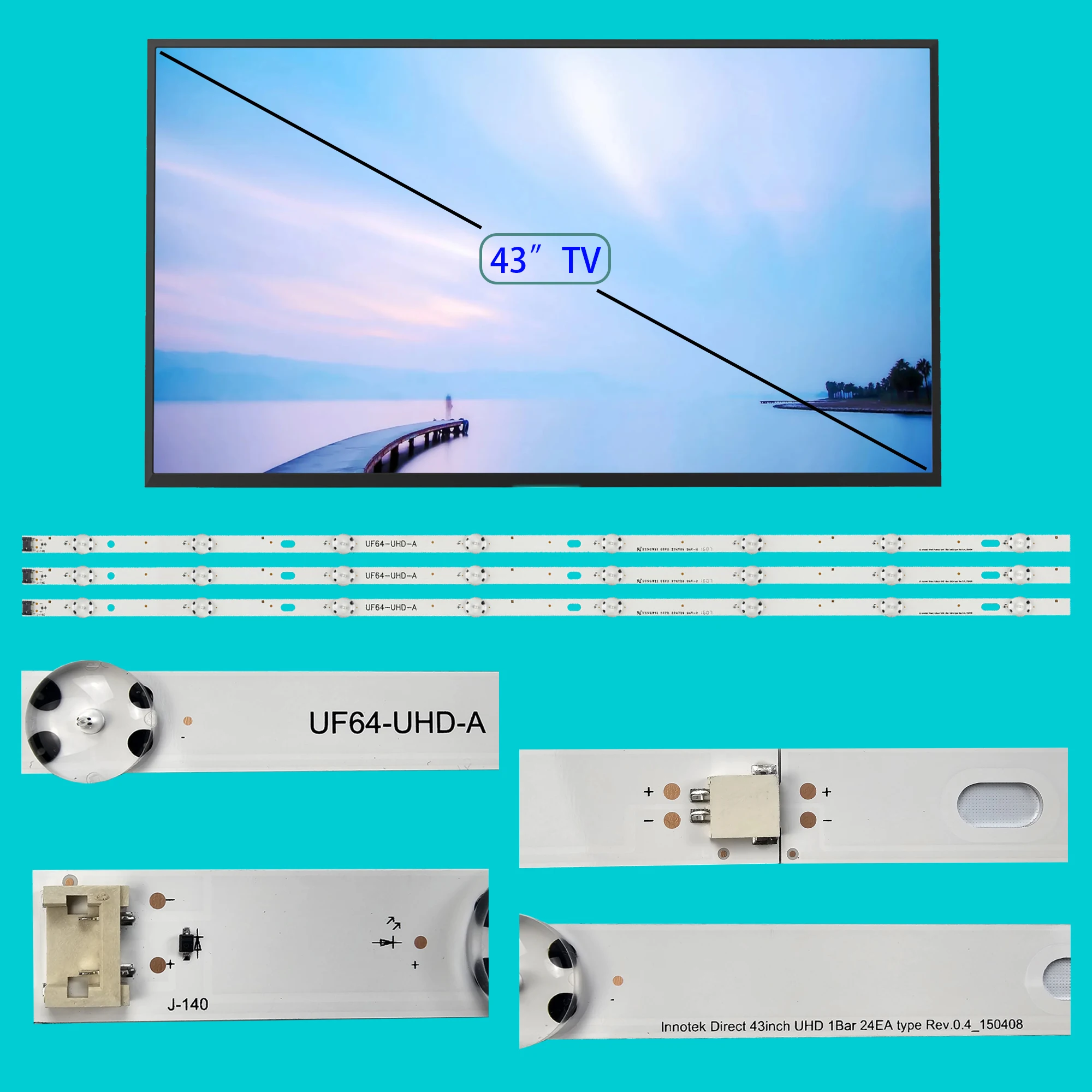 LED Display Dedicated Backlight Strip 43LJ5800 43LJ5820 43LJ582Q 43LJ5860 43LW300C 43LW340C 43LW340H 43LW341H AGF79099701