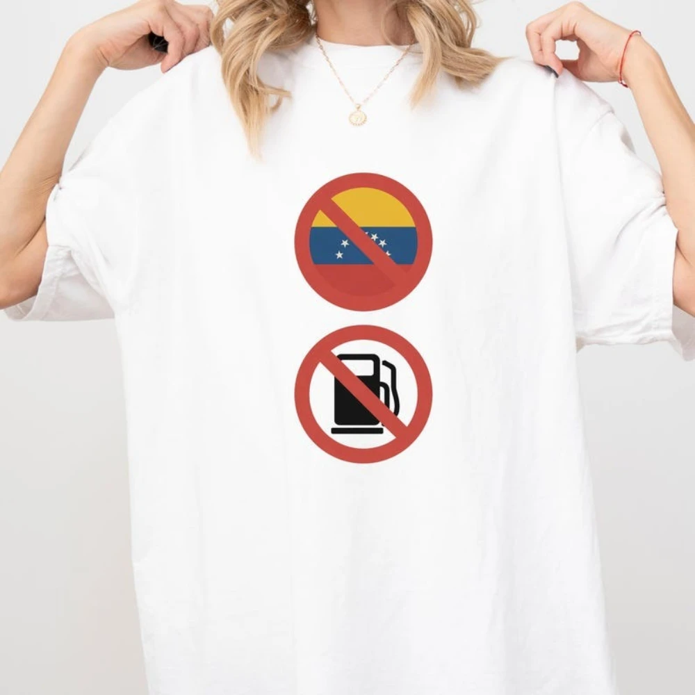 Hands Off Venezuela T-Shirt Unisex Graphic Tee Protest Symbol Design Printed Shirt Venezuela Men Women Simple Cotton Tshirt