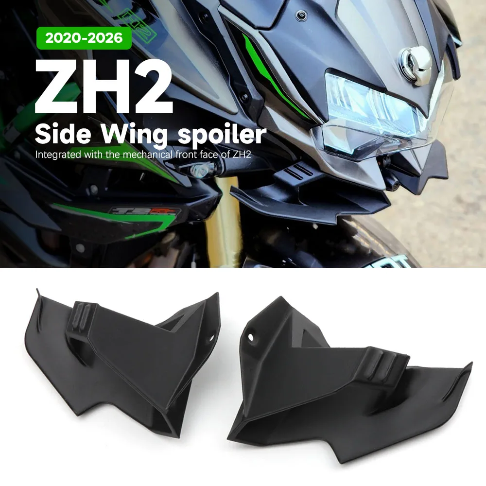 Für Kawasaki ZH2 2020 2021-2025 2026 Motorrad Frontspoiler Unterer Spoiler Untere Lippe Flügel Seitenverkleidung Fester Unterlippenflügel