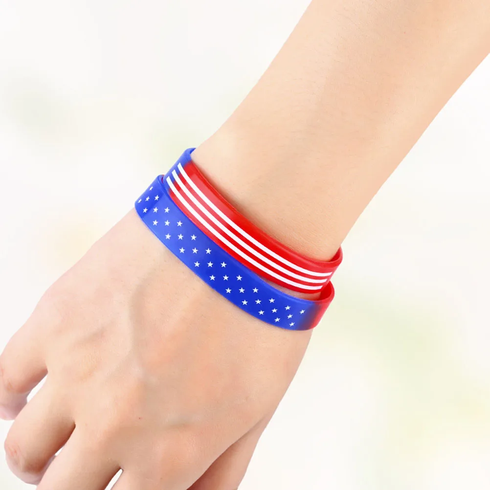 

15pcs Sports Silicone Bracelet Star Pattern Wrist Band Hand Rings For Men Women Red Blue Comfortable Eco-Friendly Gym Fitness