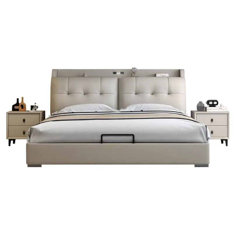 ！@Table Stuff Double Bed Mattresses Decoration Bunker Luxury Double Bed King Freeshippings Letto Matrimoniale Furniture