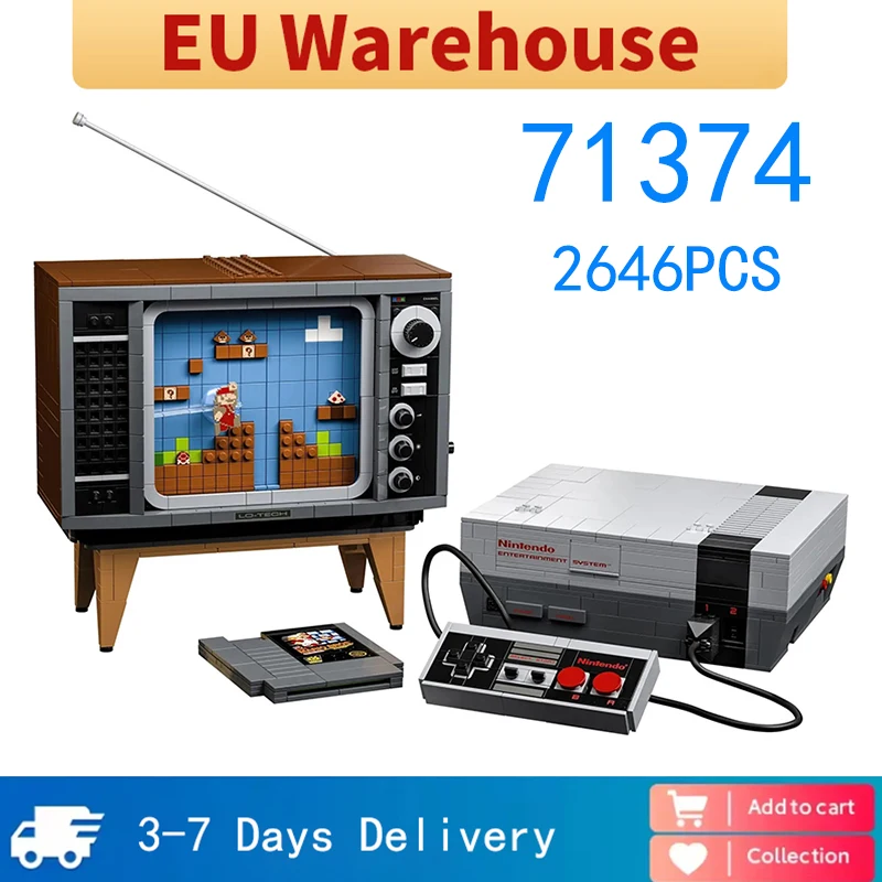 2646 pièces système de divertissement Console de jeu blocs de construction ensemble enfants adultes brique jouets cadeau de noël Compatible avec 71374